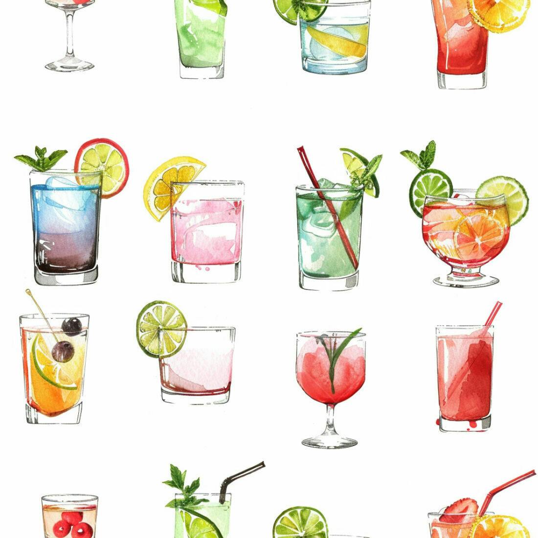 Textura Bebidas Coloridas para Fundo