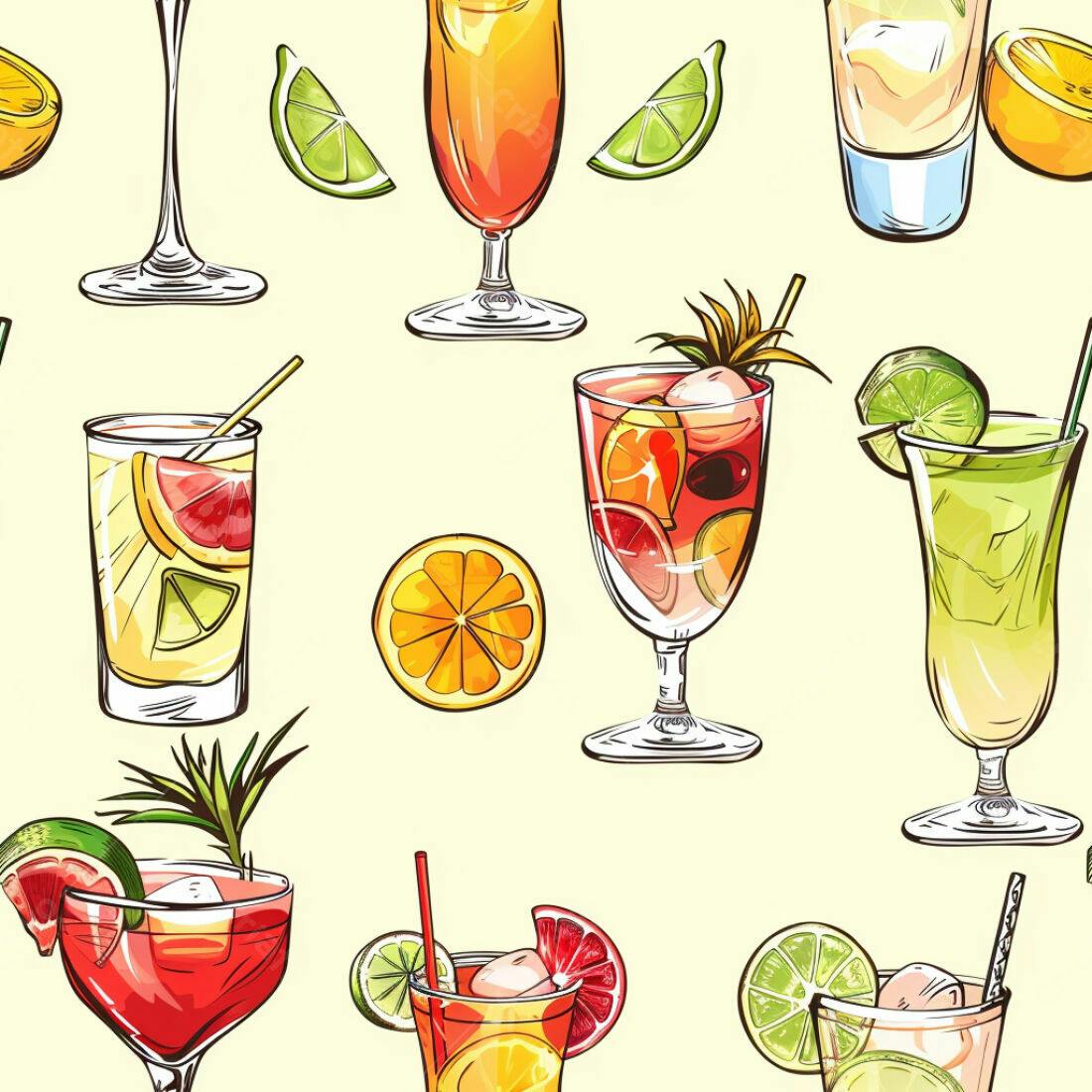 Textura Bebidas Tropicais para Fundo