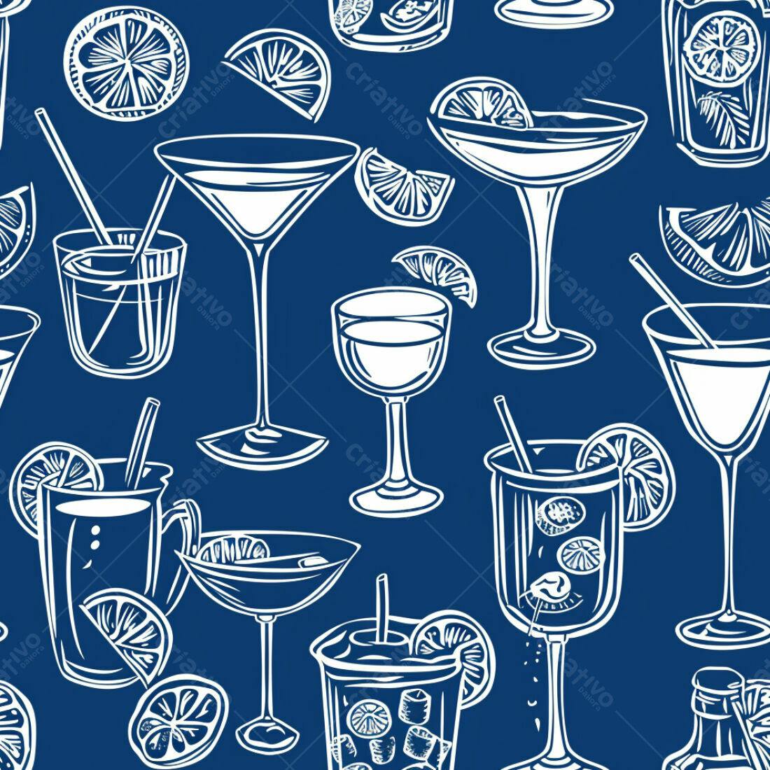 Textura Bebidas Desenhadas para Fundo