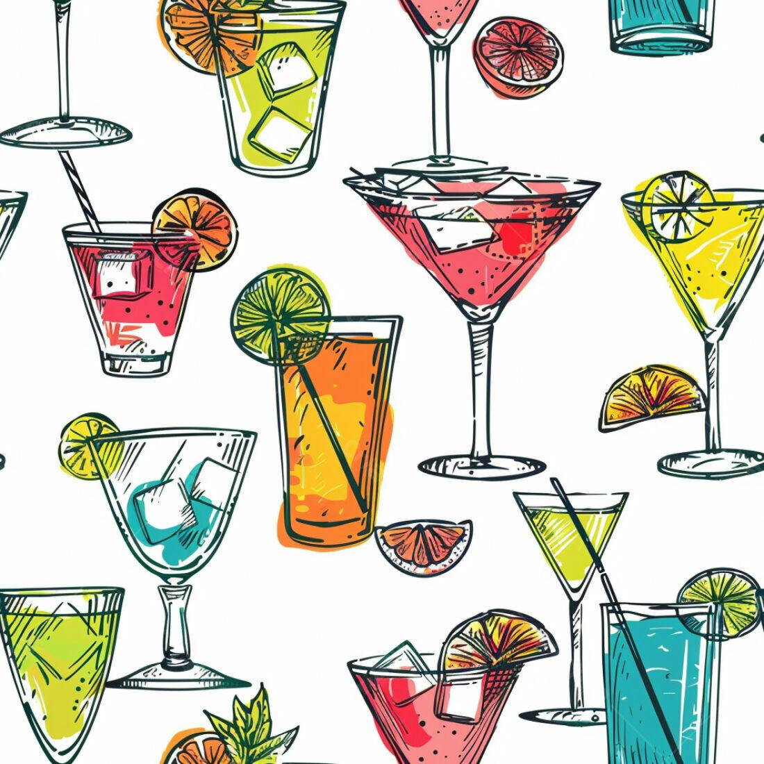 Textura Bebidas Coloridas para Fundo