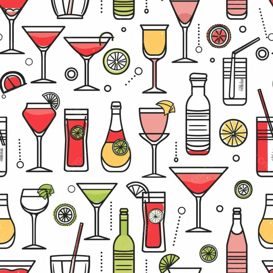 Textura Bebidas Coloridas para Fundo