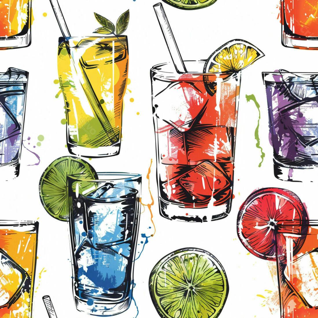 Textura Bebidas Coloridas para Fundo