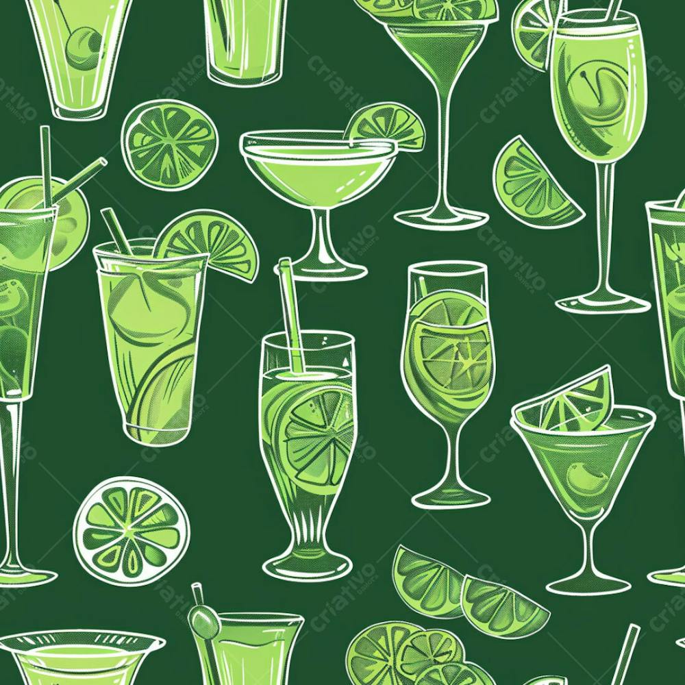Cocktail Pattern High Resolution Design Asset | Texturas Premium [download]