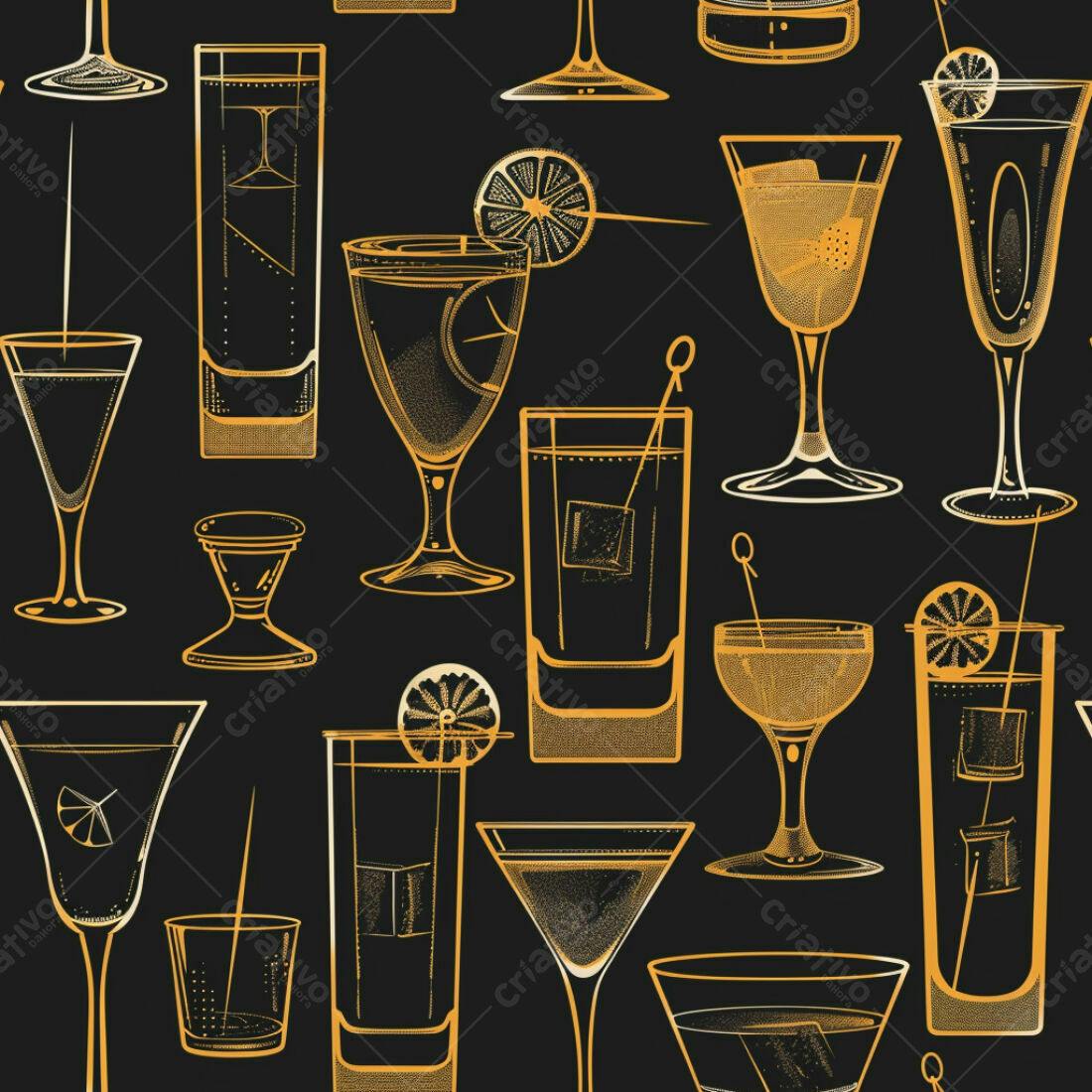 Textura Coquetel Dourado para Fundo