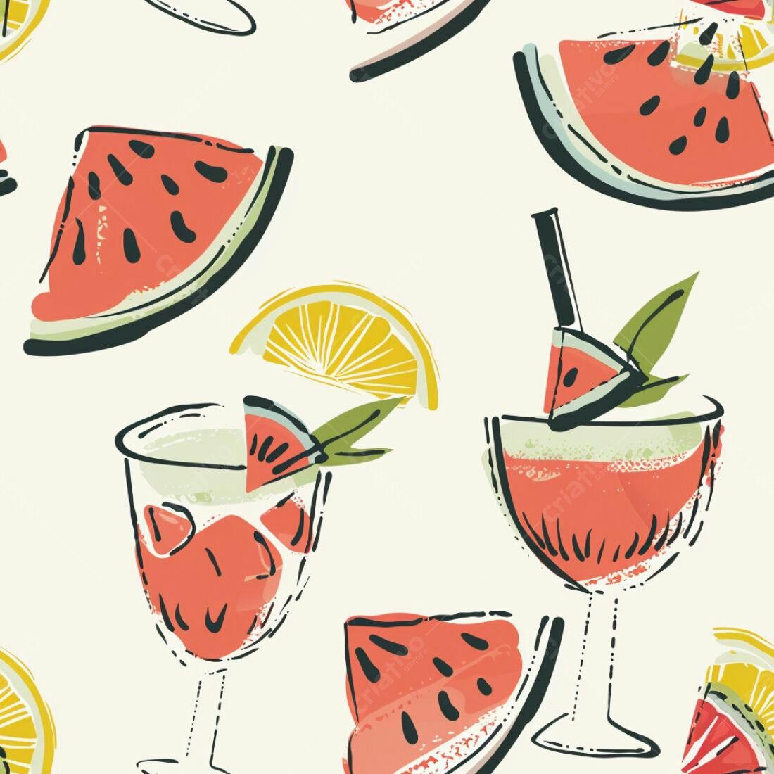Textura Verão Tropical Frutas para Fundo