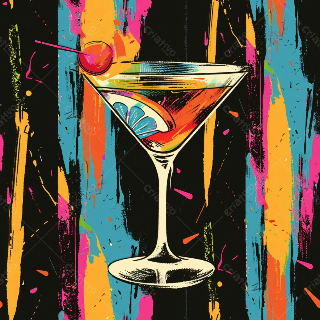 Textura Abstrata Cocktail para Fundo