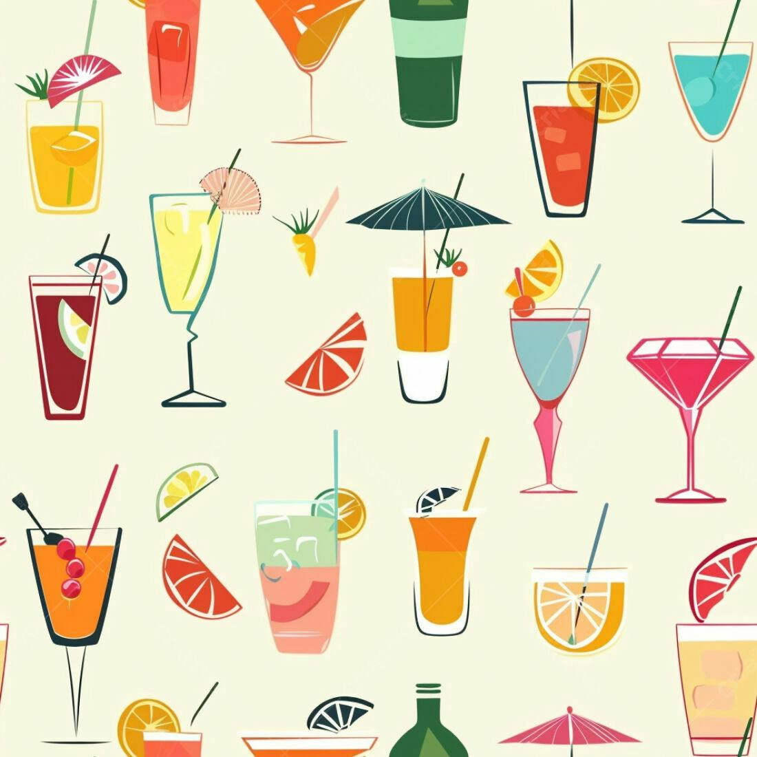 Textura Bebidas Coloridas para Fundo