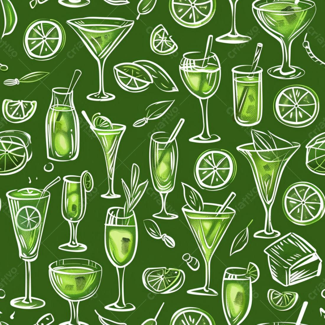 Textura Bebidas Verdes para Fundo
