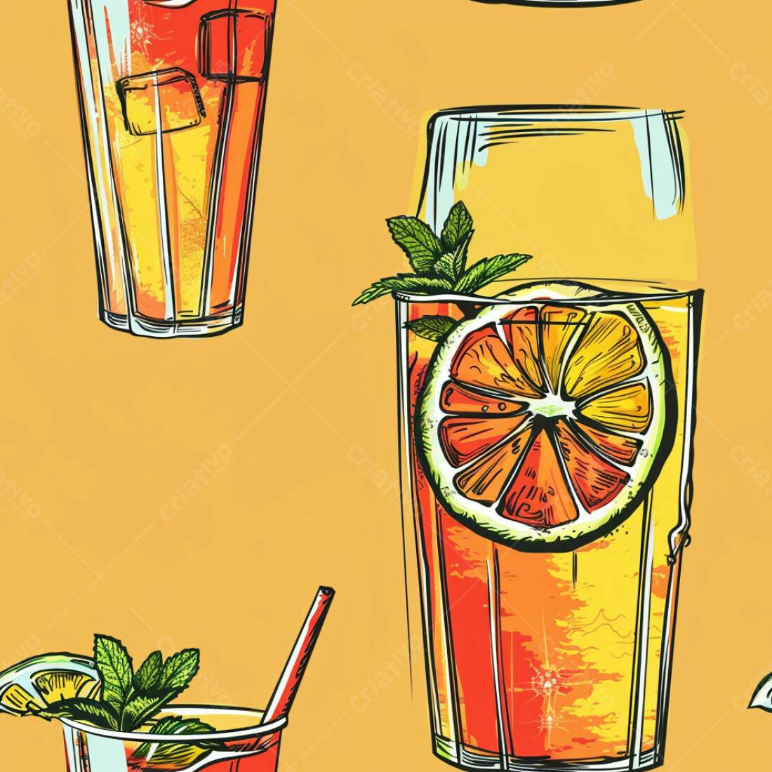 Textura Bebidas Tropicais para Fundo