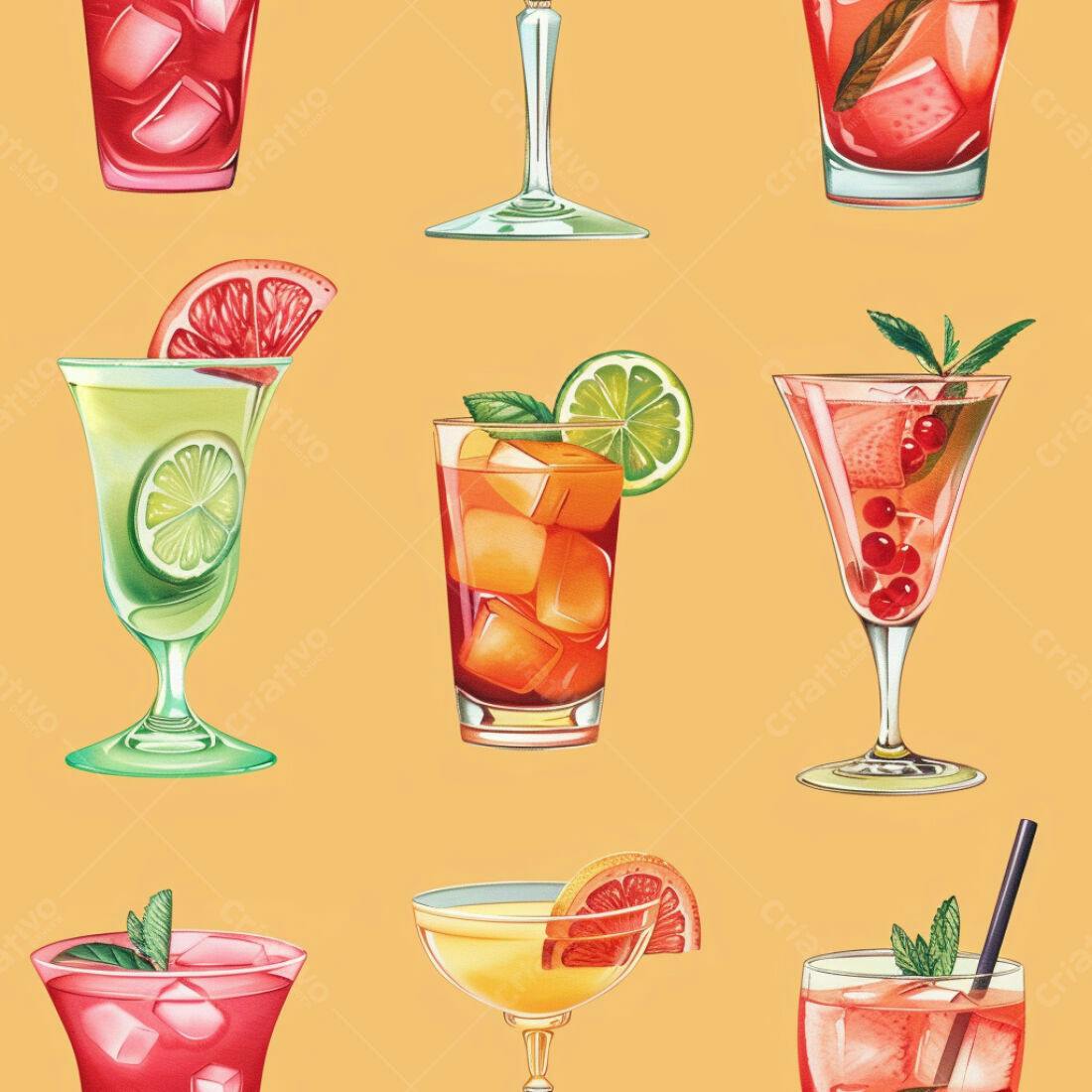 Textura Bebidas Coloridas para Fundo