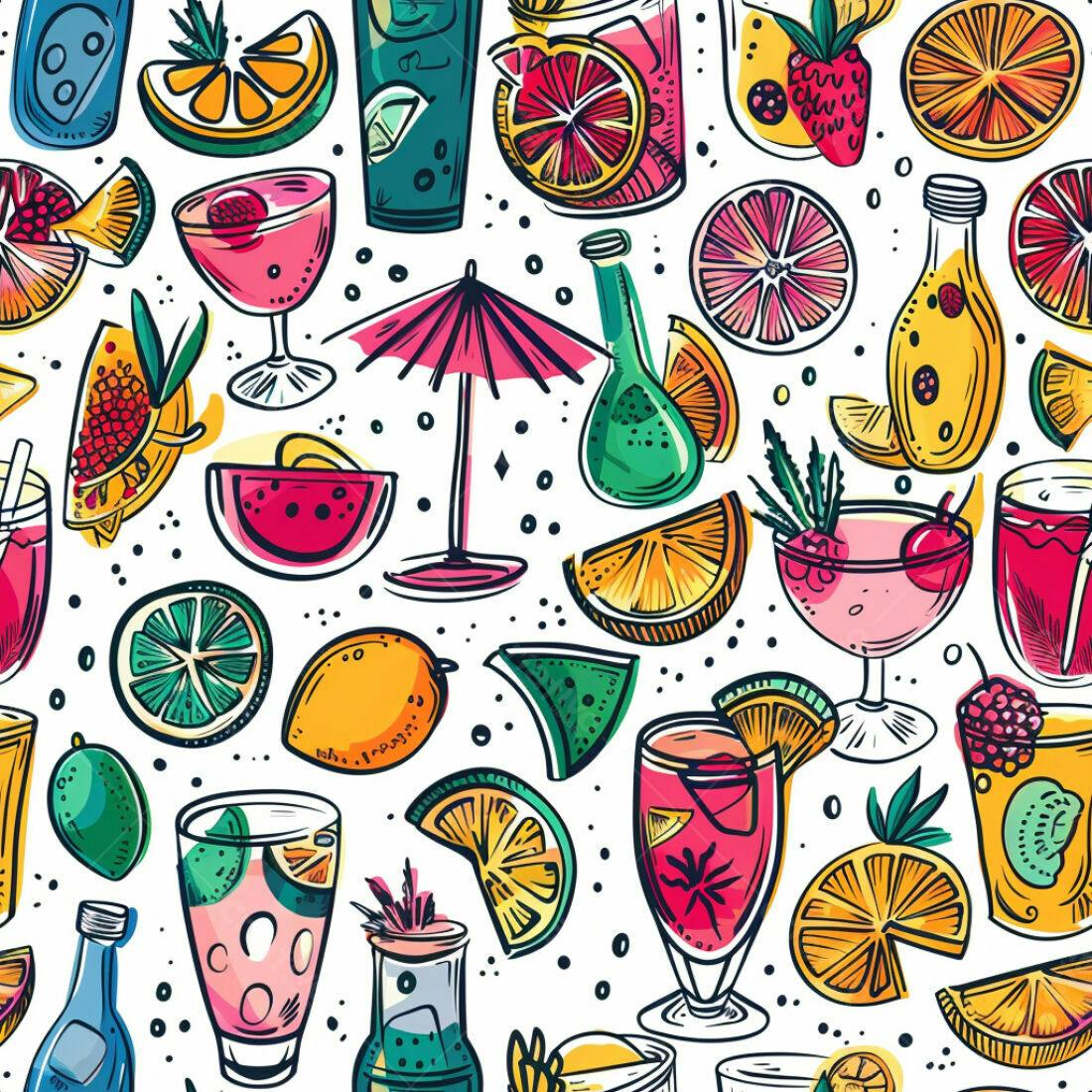 Textura Bebidas Tropicais para Fundo