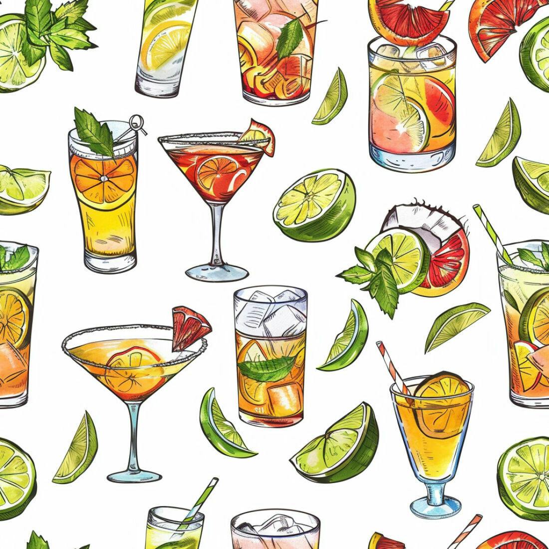Textura Bebidas Tropicais para Fundo
