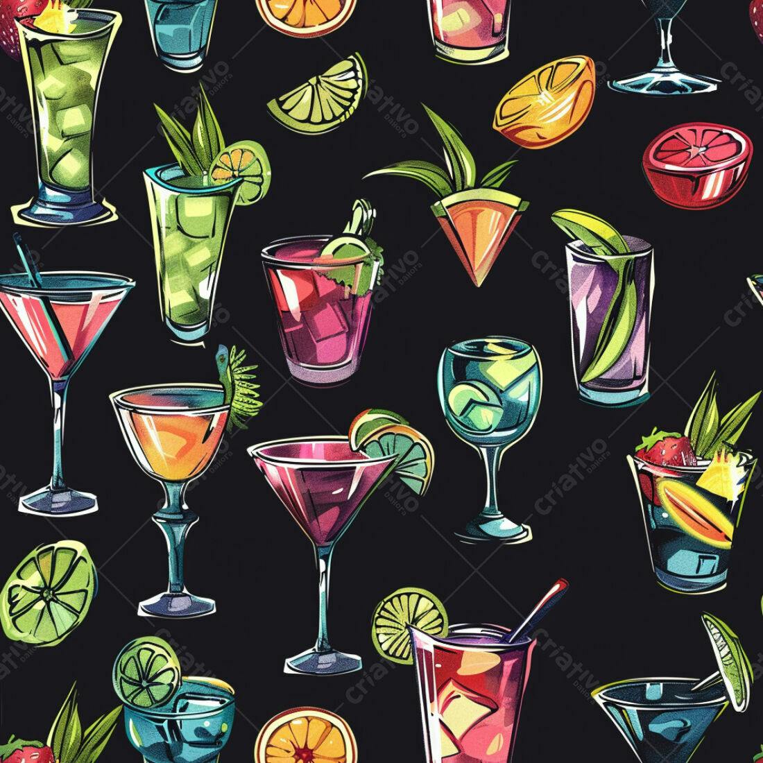 Textura Bebidas Coloridas para Fundo