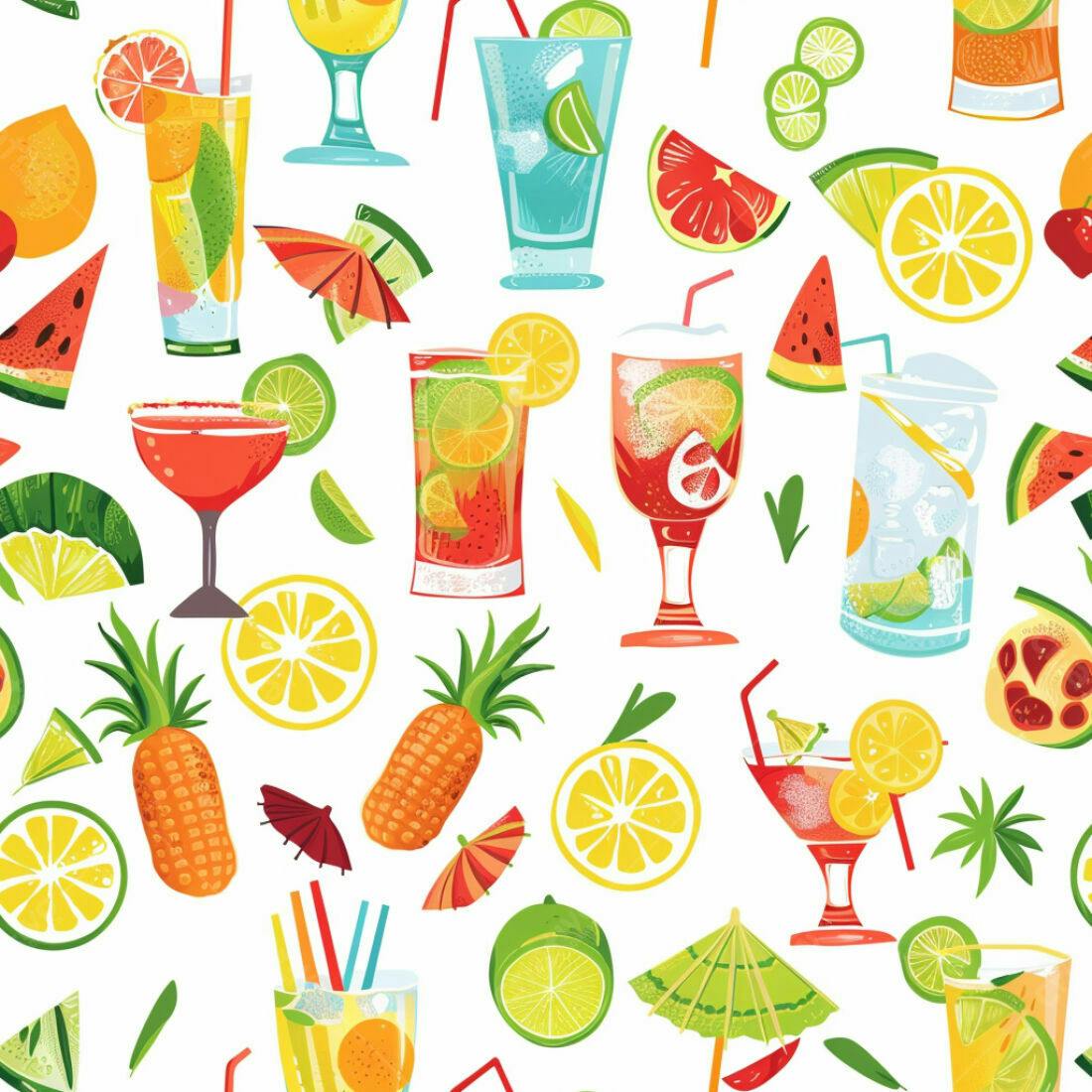 Textura Bebidas Tropicais para Fundo