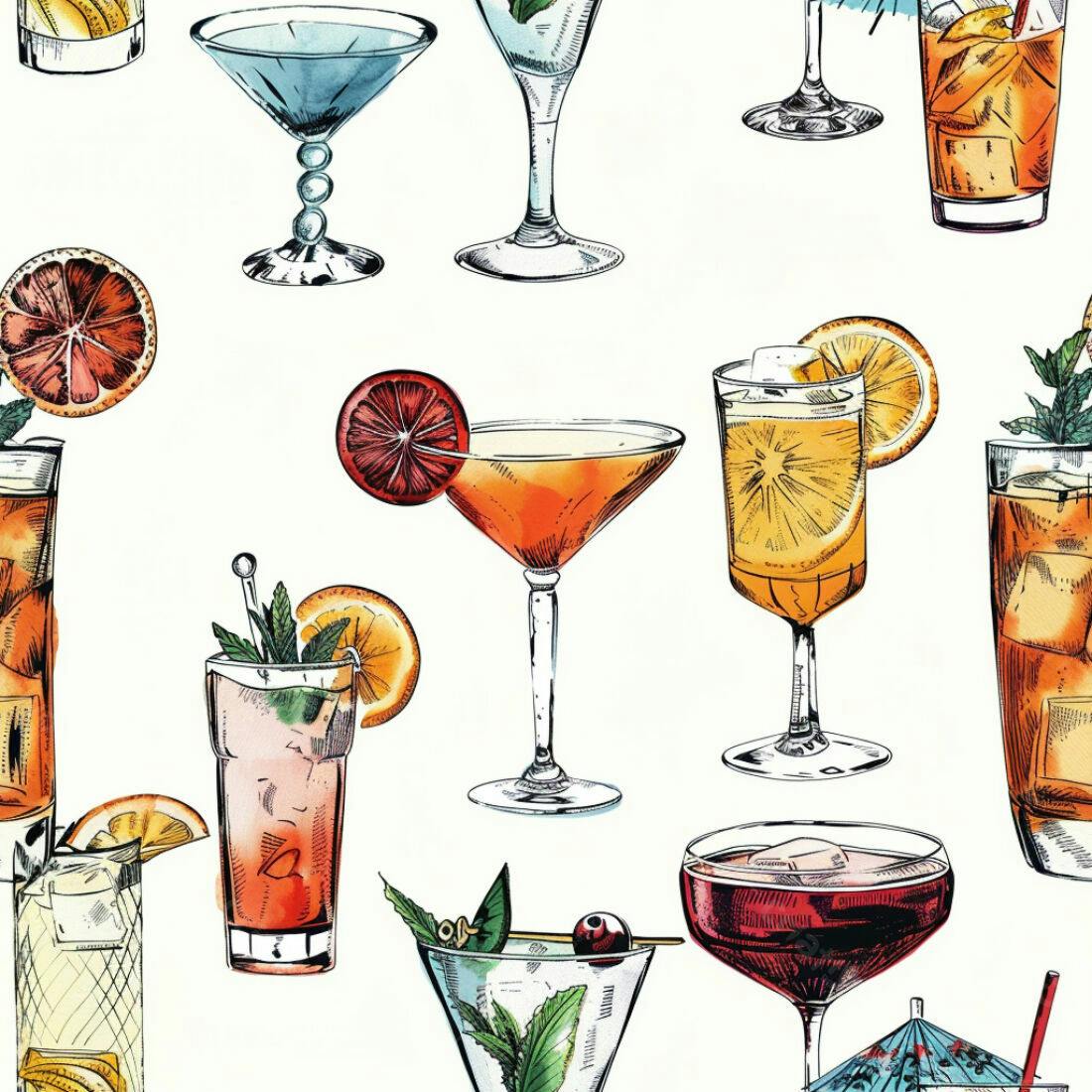 Textura Bebidas Coloridas para Papel de Parede