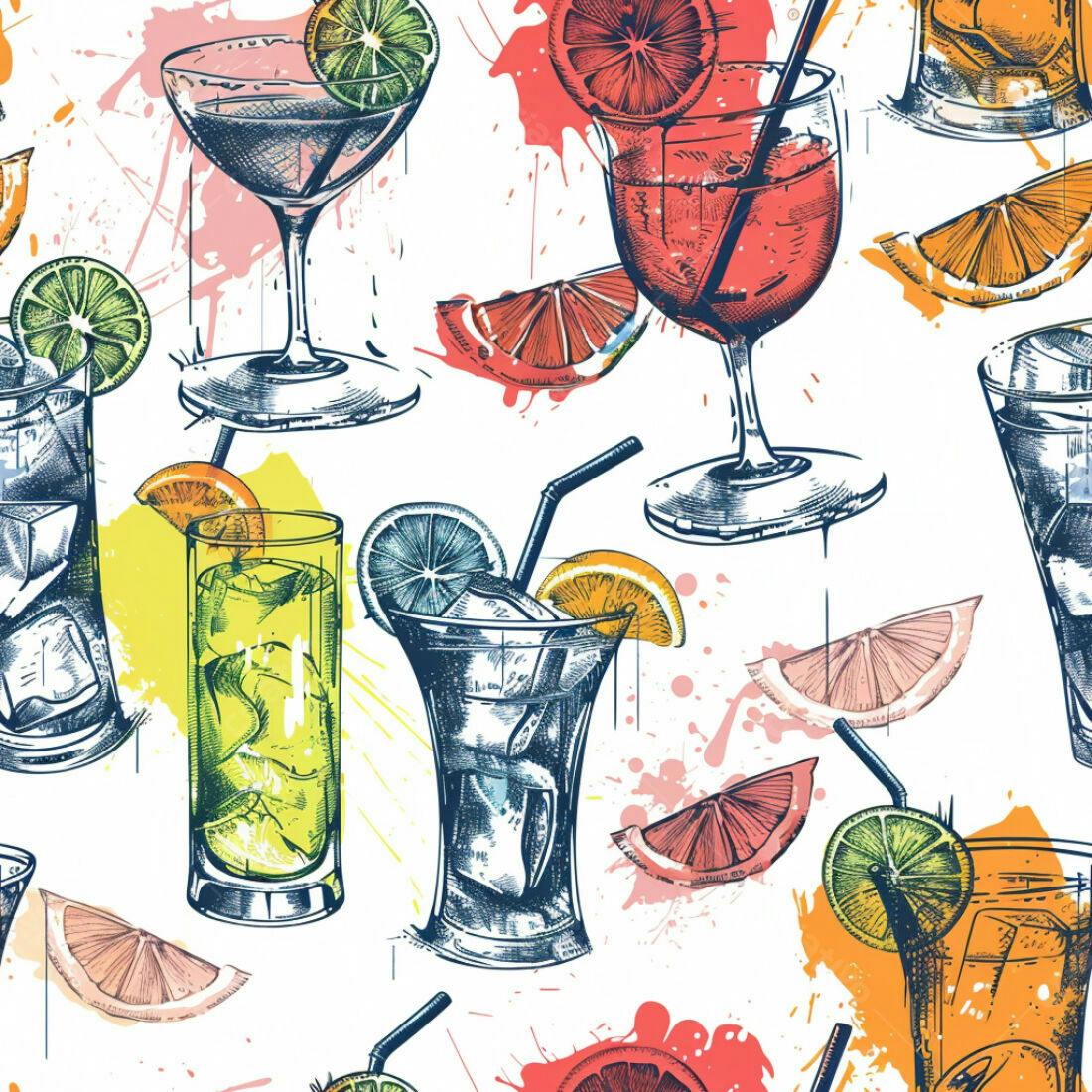 Textura Bebidas Coloridas para Fundo