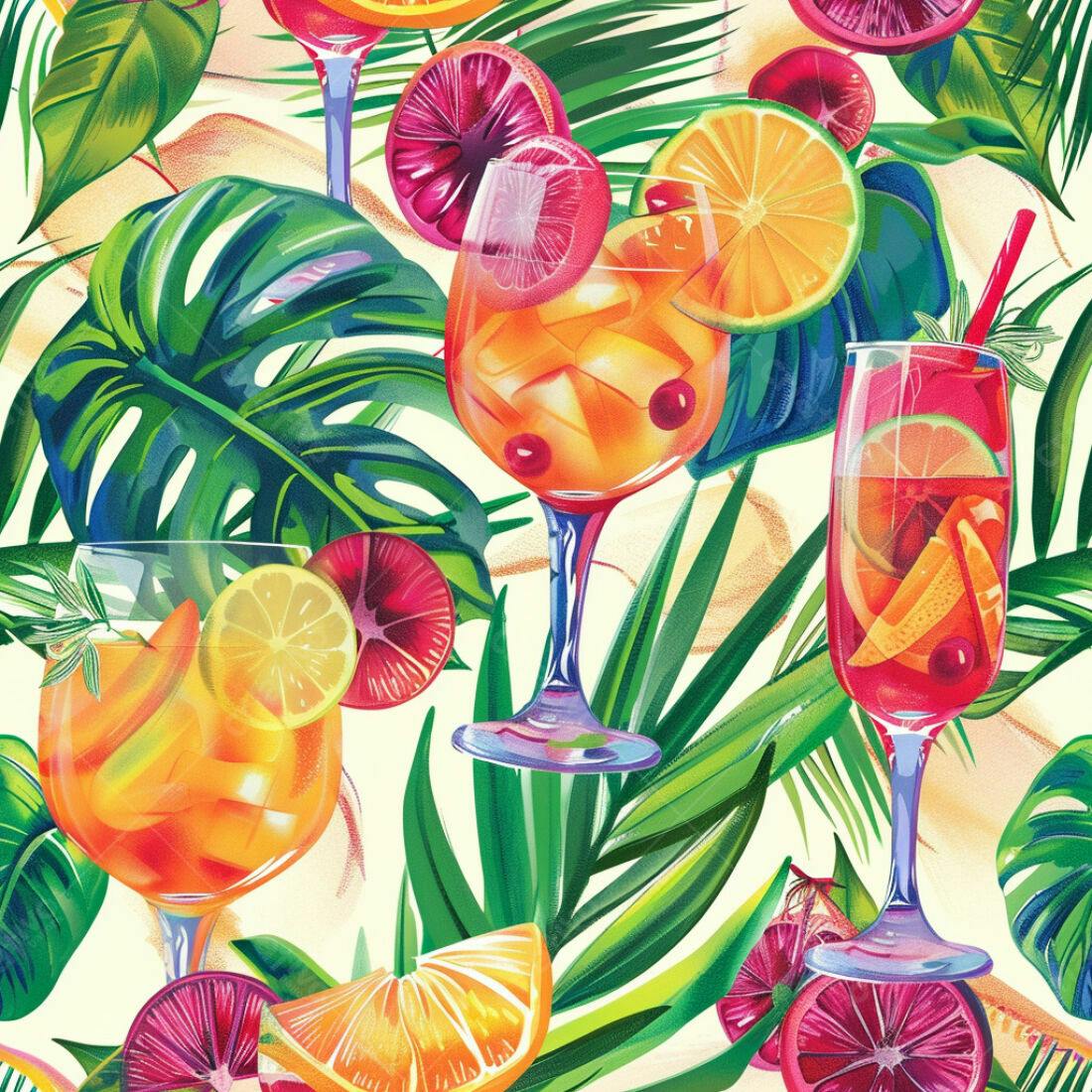 Textura Tropical Bebidas para Fundo