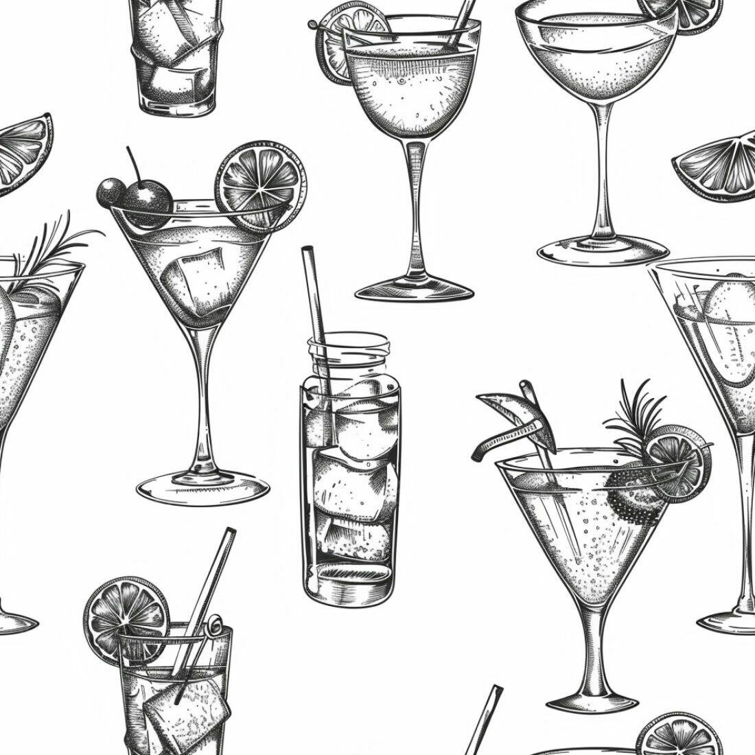 Textura Bebidas Desenhadas para Fundo