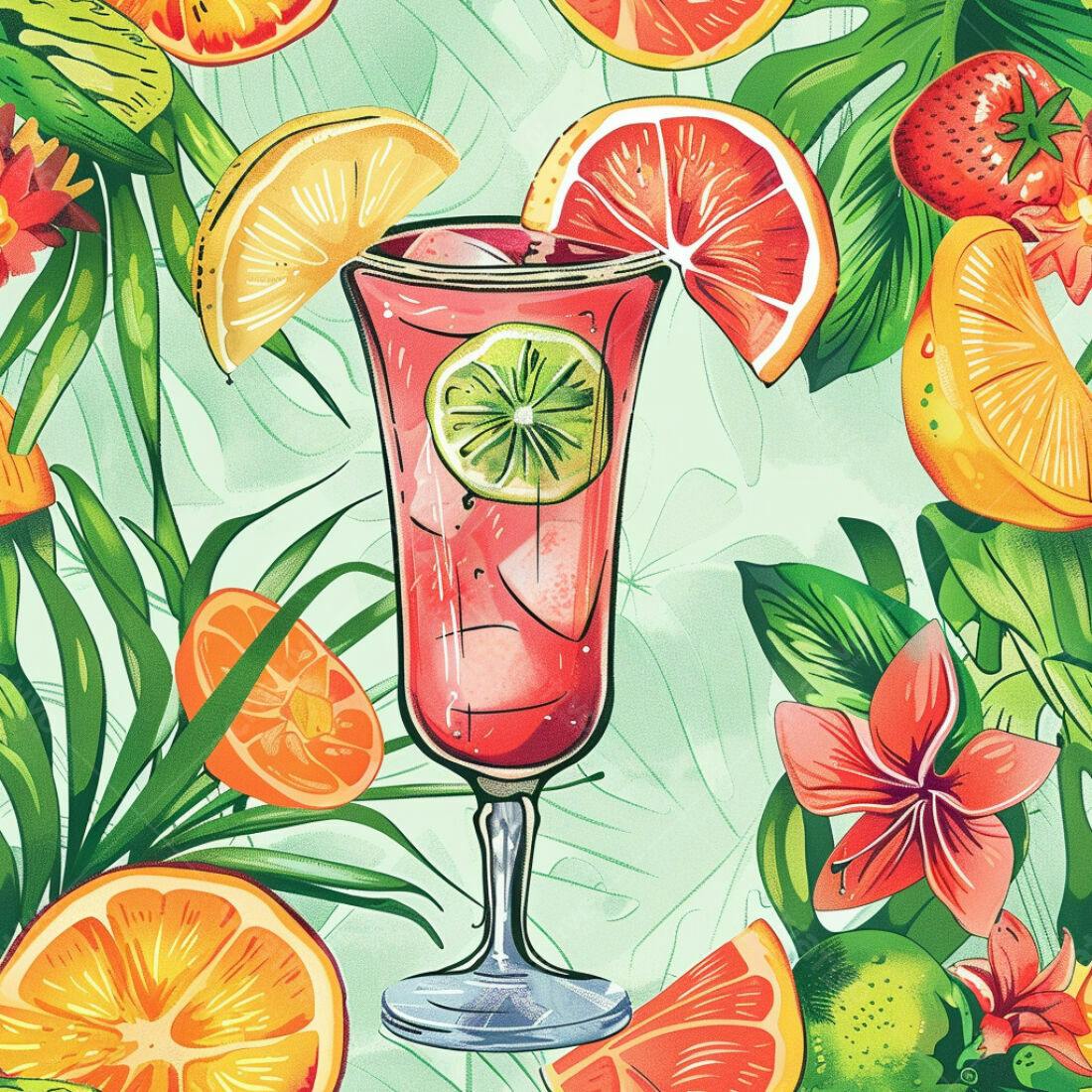 Textura Bebida Tropical para Fundo