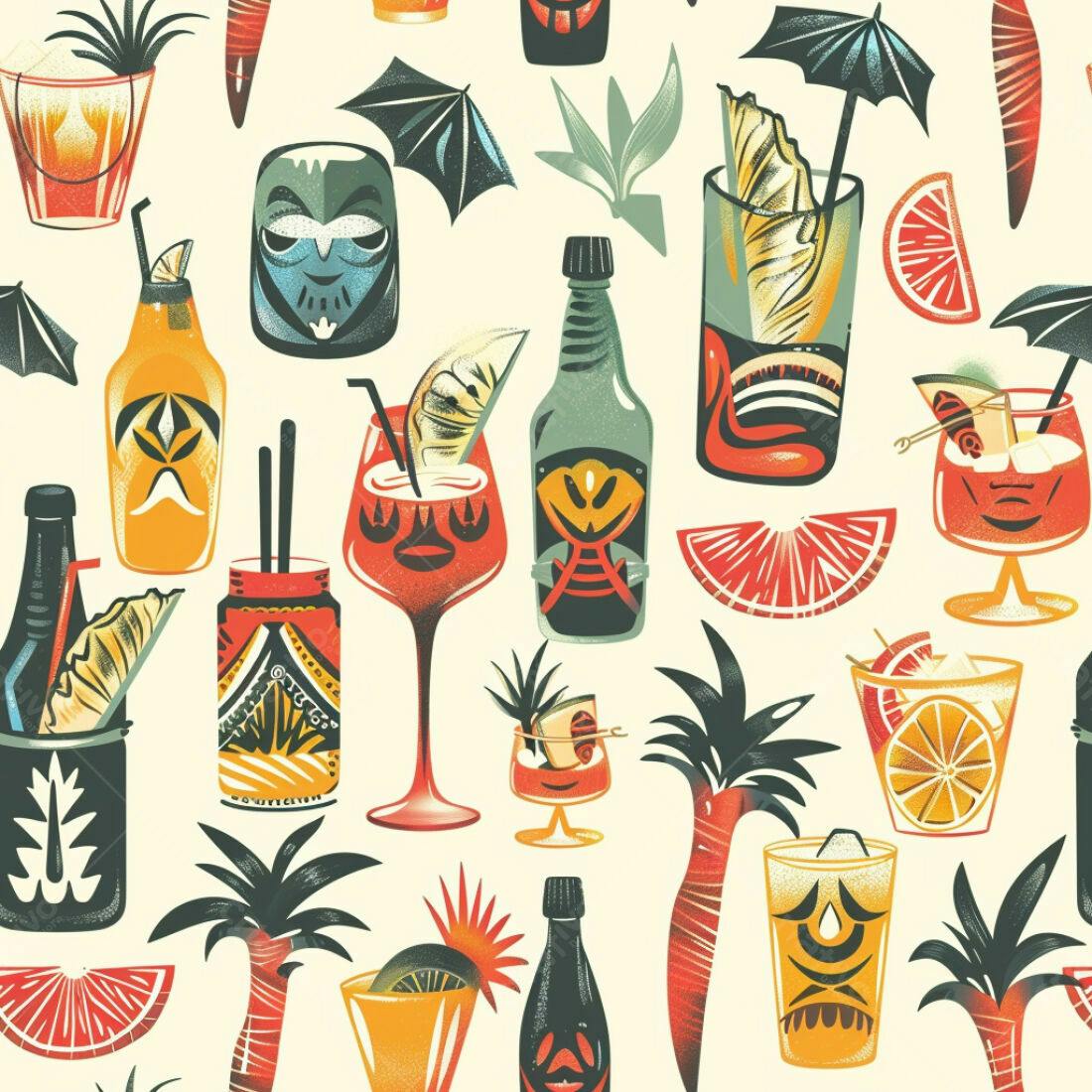Textura Padrão Tropical para Fundo