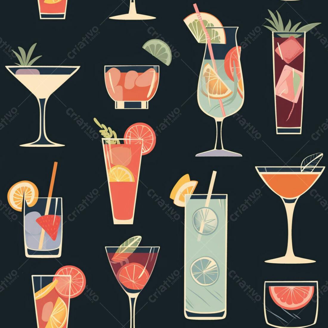 Textura Bebidas Coloridas para Fundo