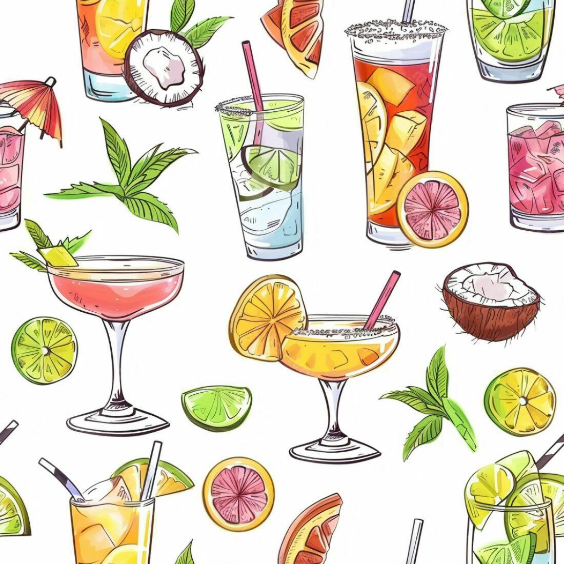 Textura Bebidas Tropicais para Fundo