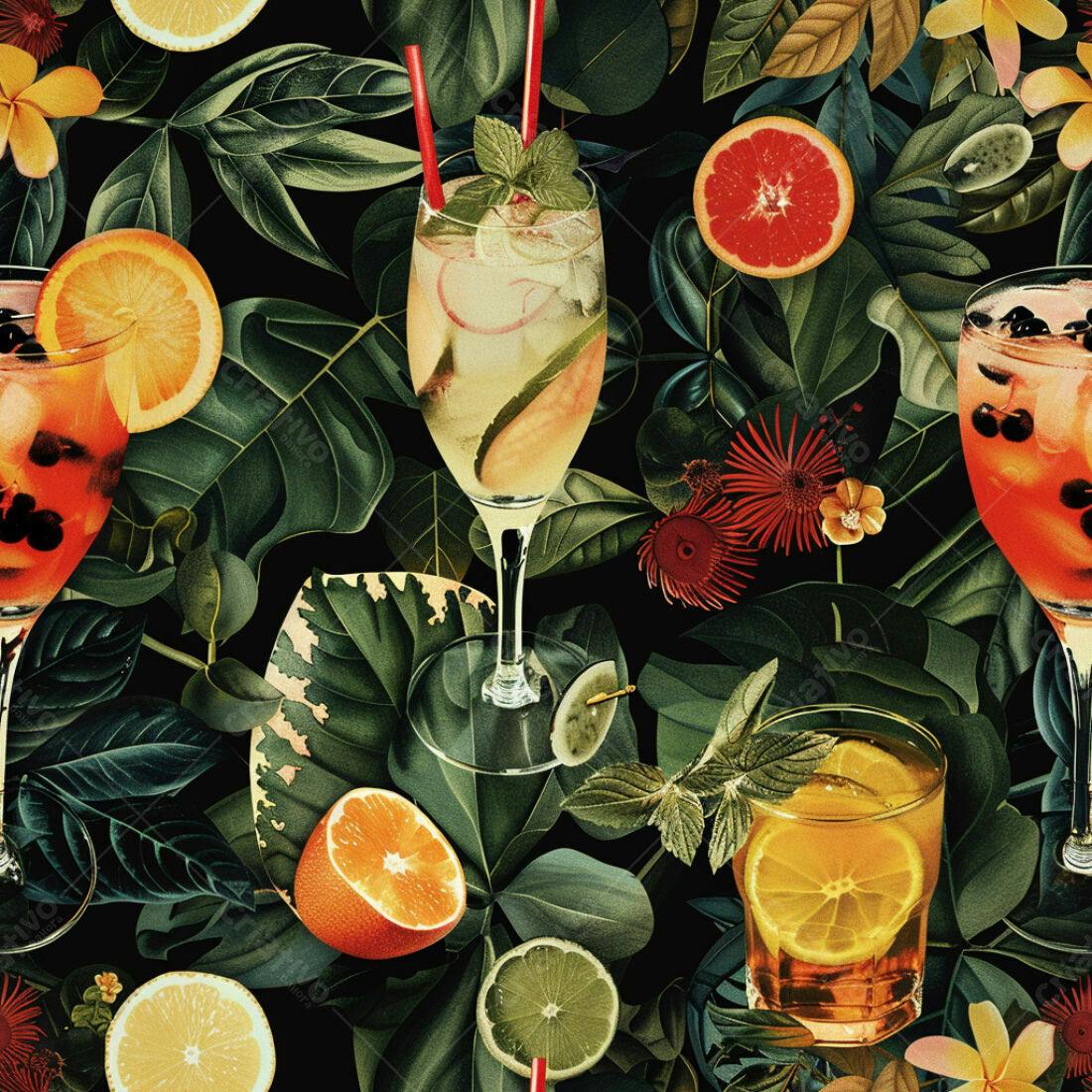 Textura Bebidas Tropicais para Fundo
