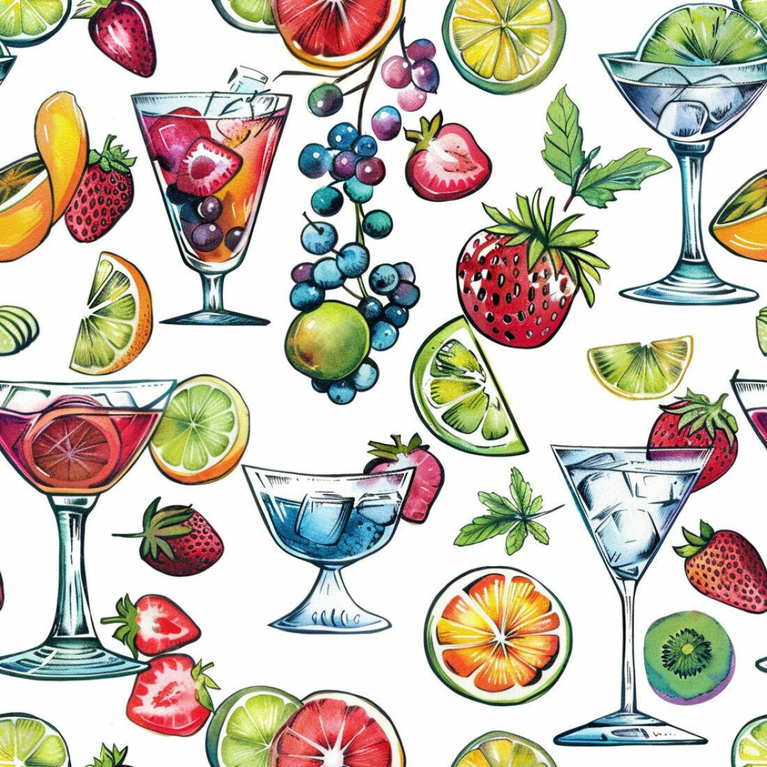 Textura Bebidas Tropicais para Fundo