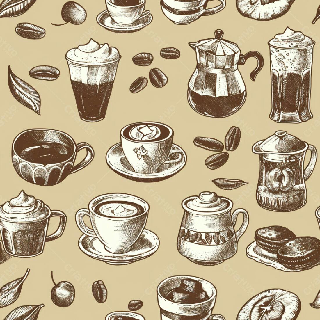 Textura Café Padrão para Fundo