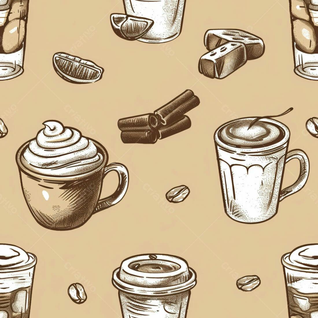 Textura café e doces para fundo