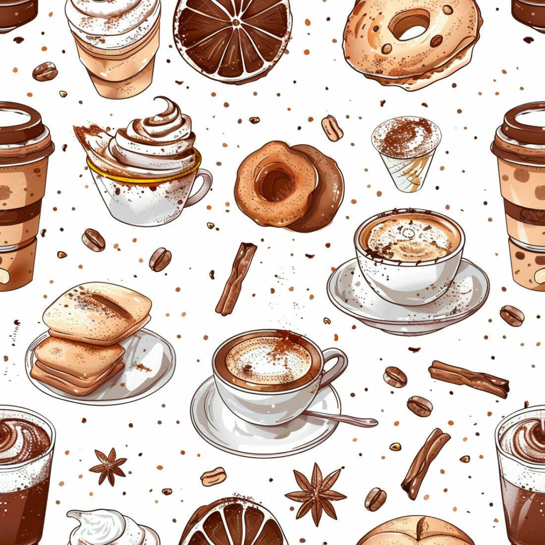 Textura Café Padrão para Fundo