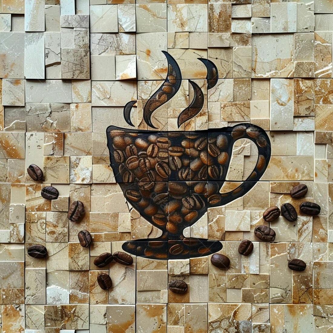 Textura Mosaico Café para Fundo