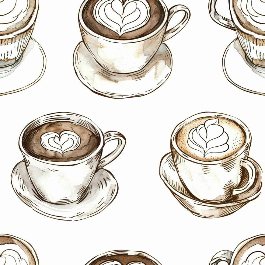 Textura Café com Arte Latte para Fundo