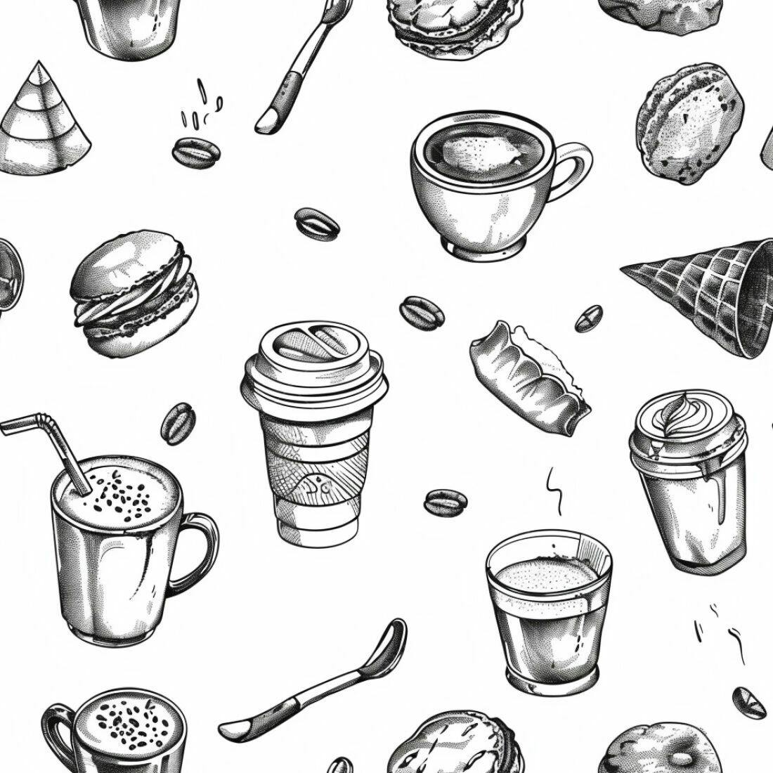 Textura Padrão Café para Fundo