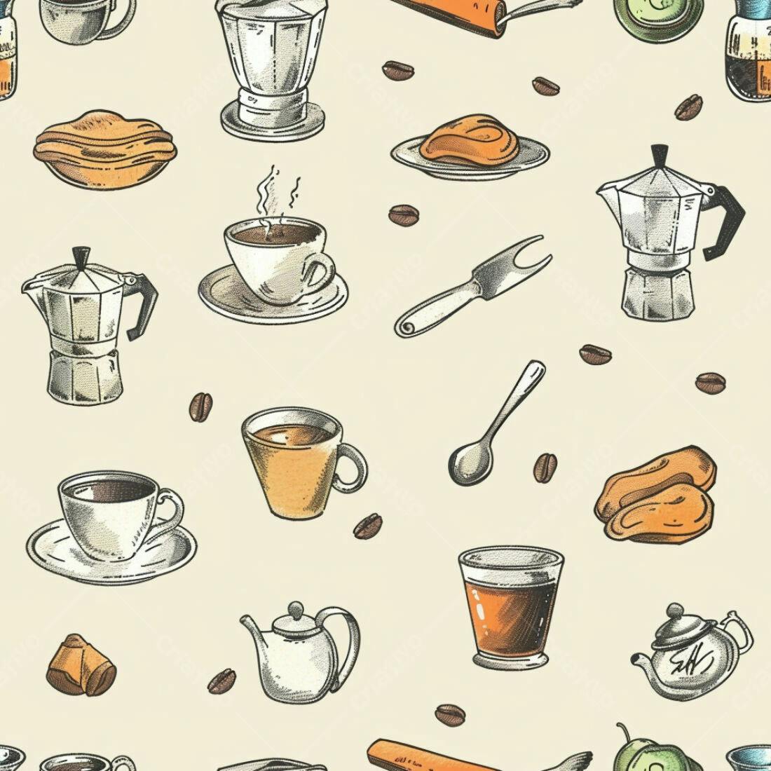 Textura Café Padrão para Fundo