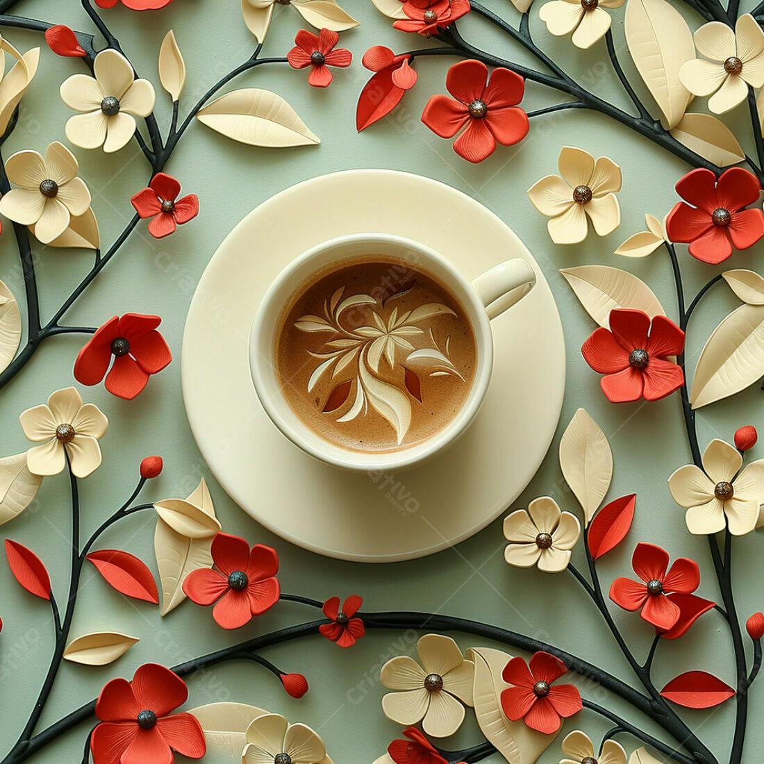 Textura Flores para Fundo Romântico