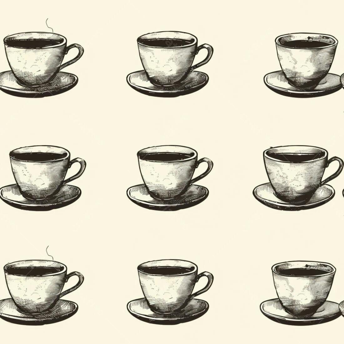 Textura xícaras café para papel de parede
