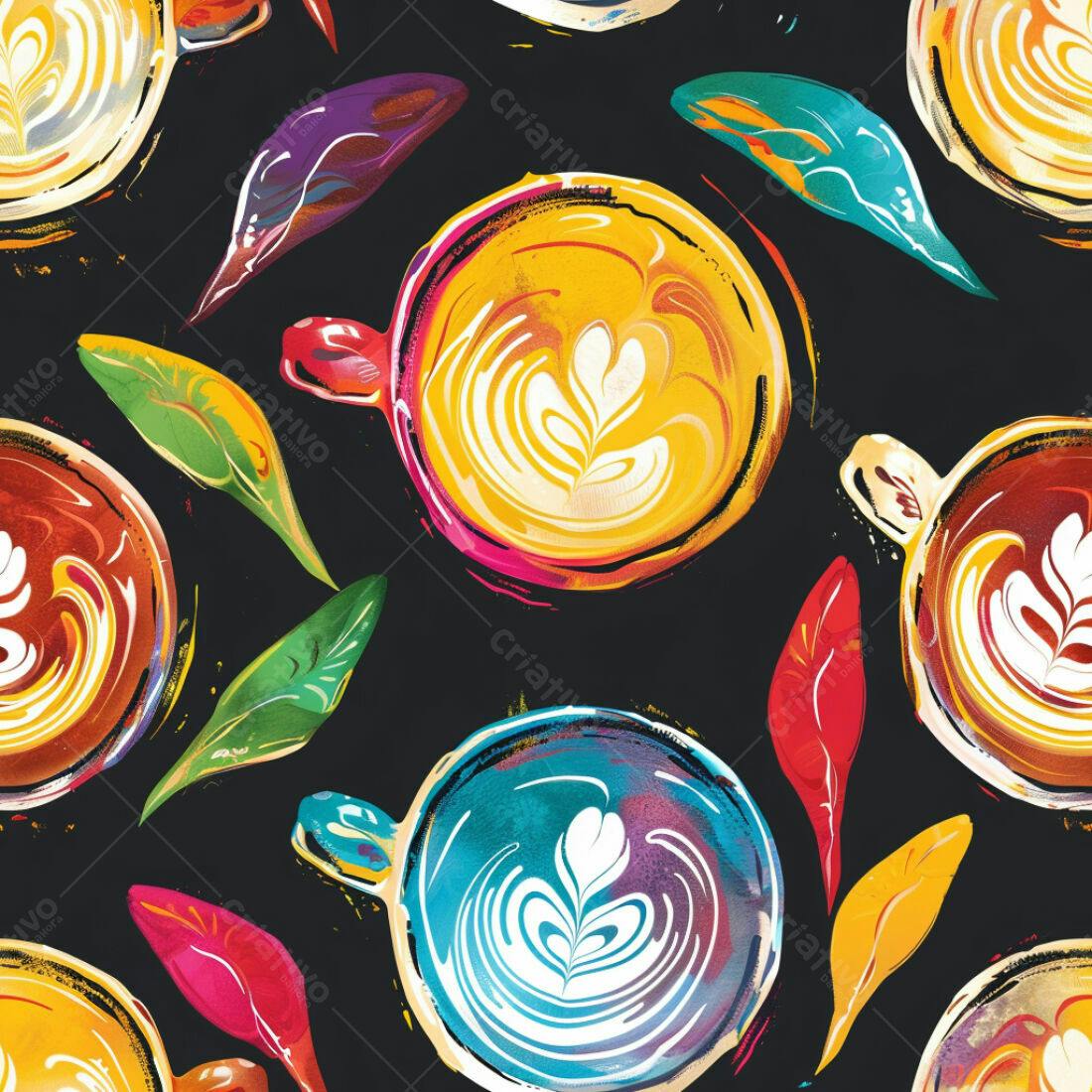 Textura Café Colorido para Fundo