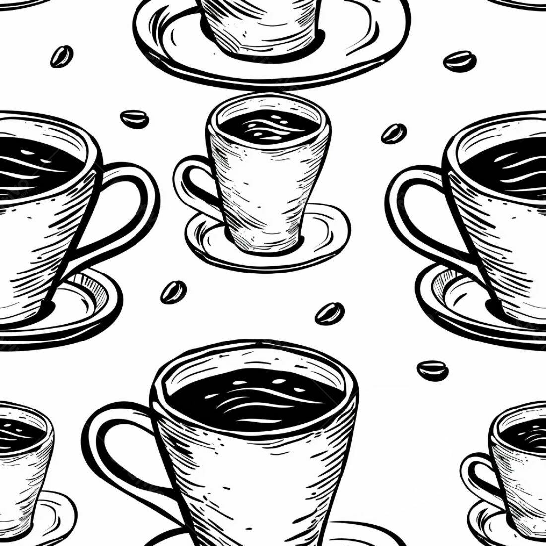 Textura Café Xícaras para Fundo