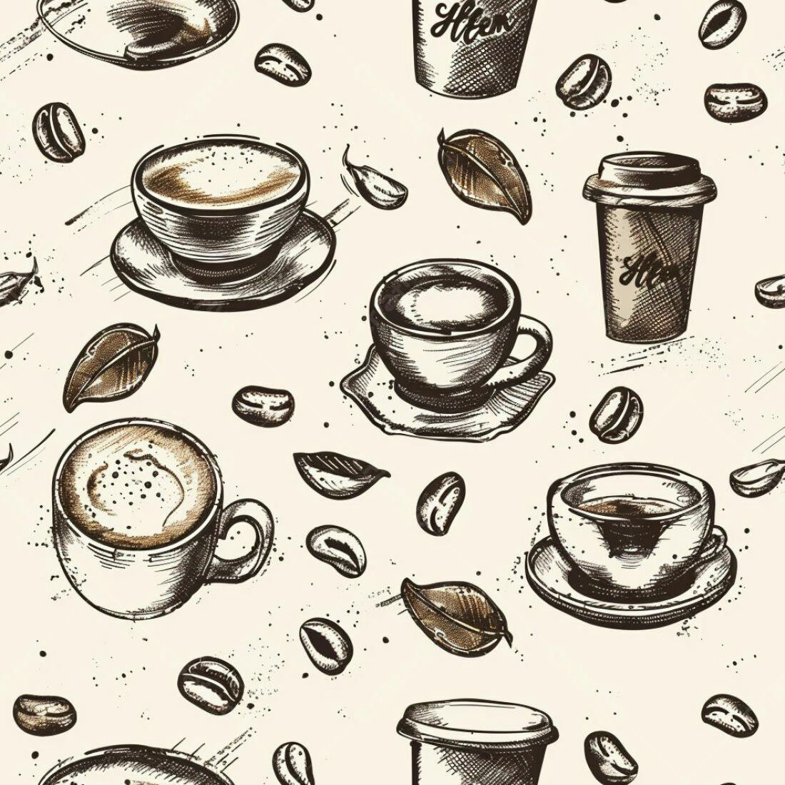 Textura Café Padrão Repetitivo para Fundo