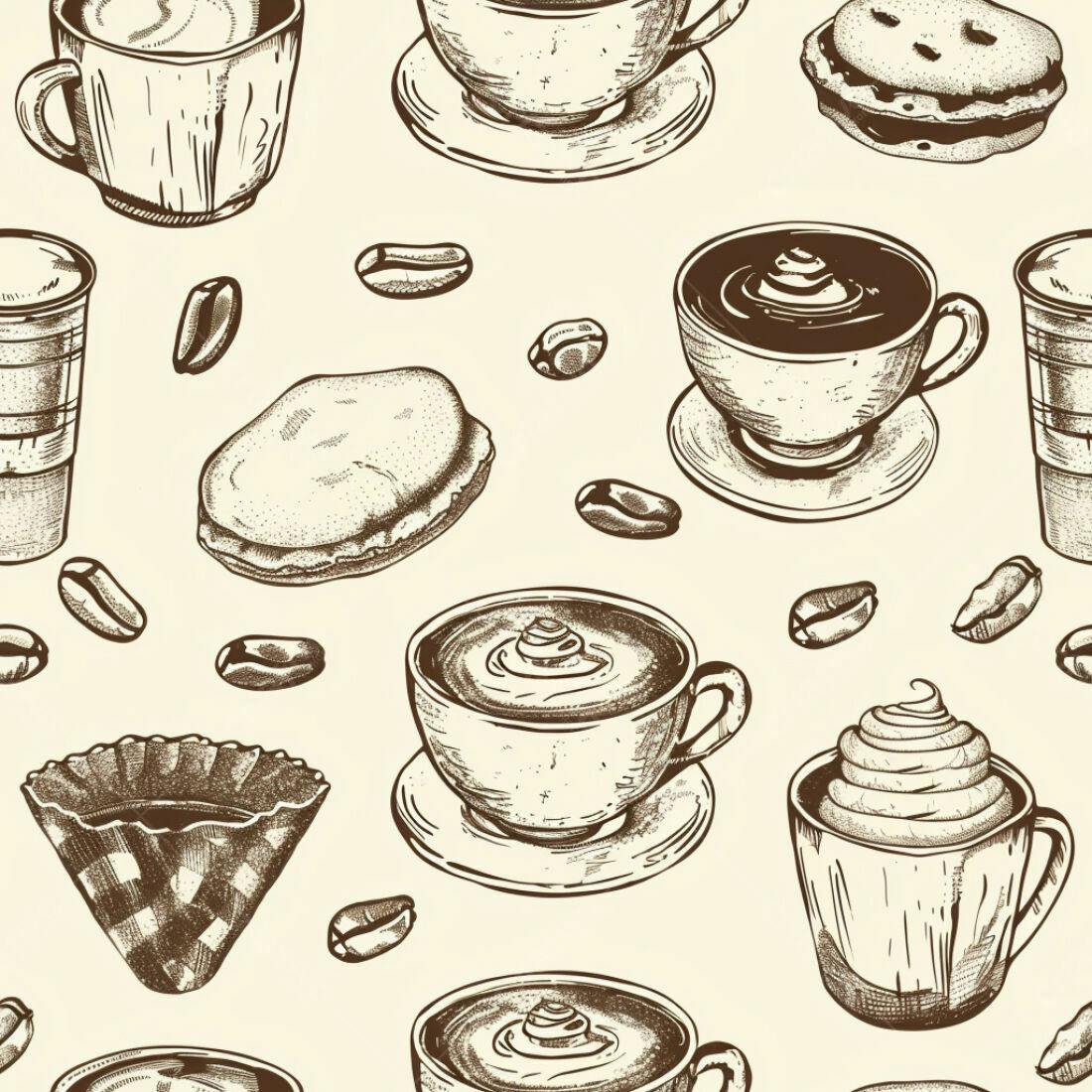 Textura Café e Doces para Fundo