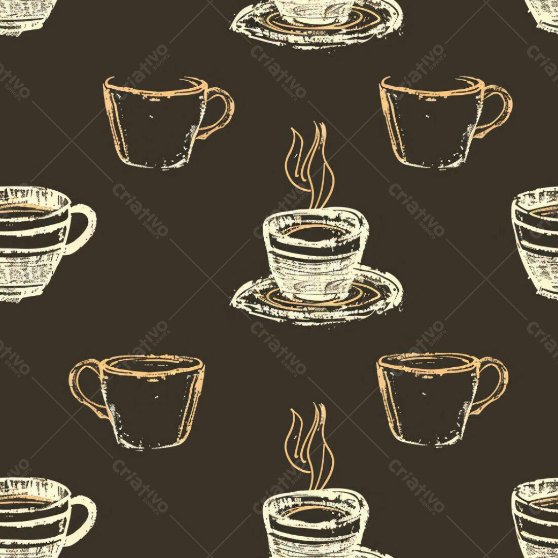 Textura xícaras café para papel de parede