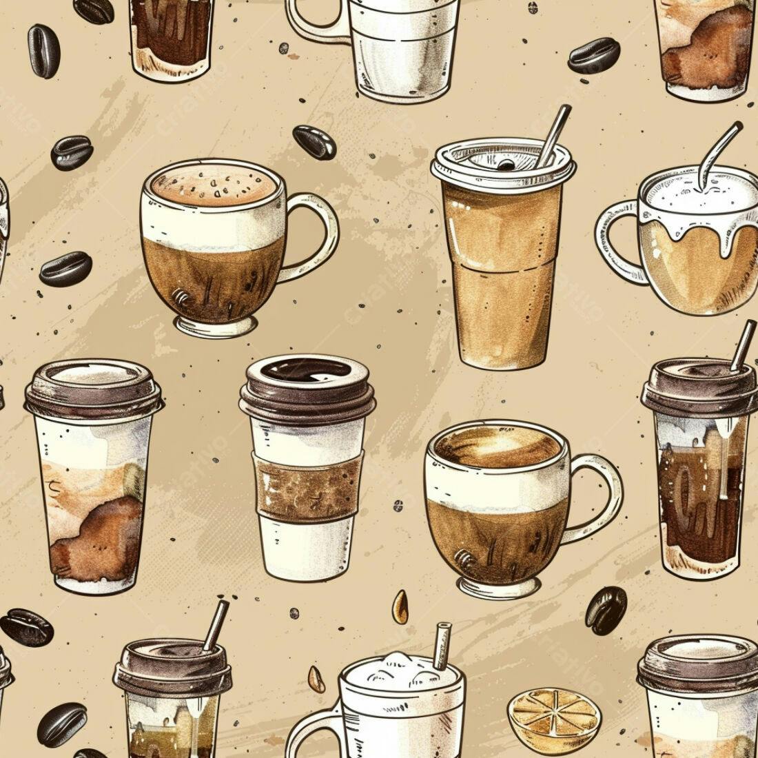 Textura Café Padrão para Fundo