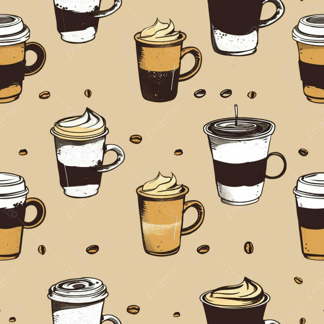 Textura Café Padrão para Fundo