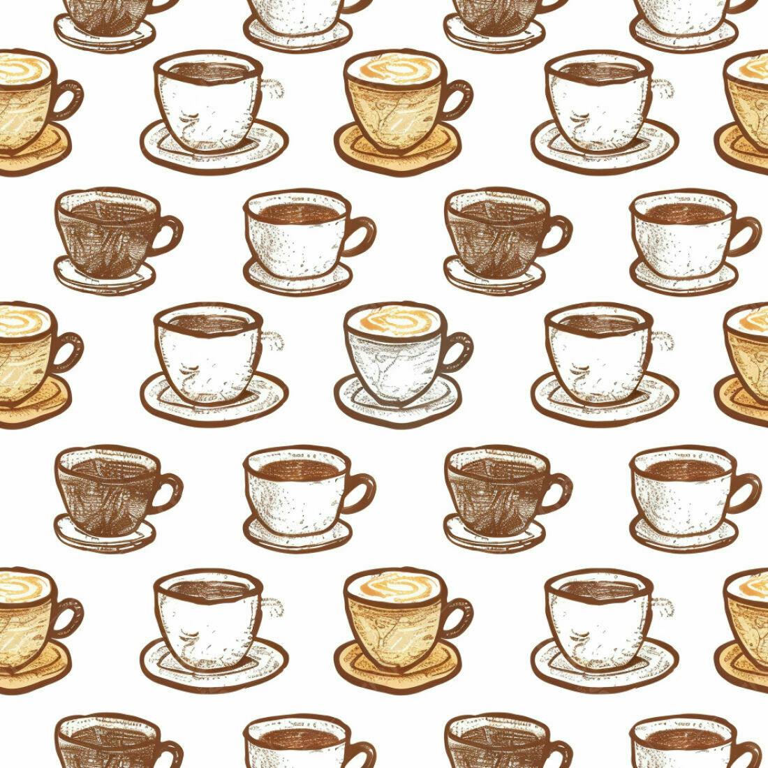 Textura xícaras café para fundo repetitivo