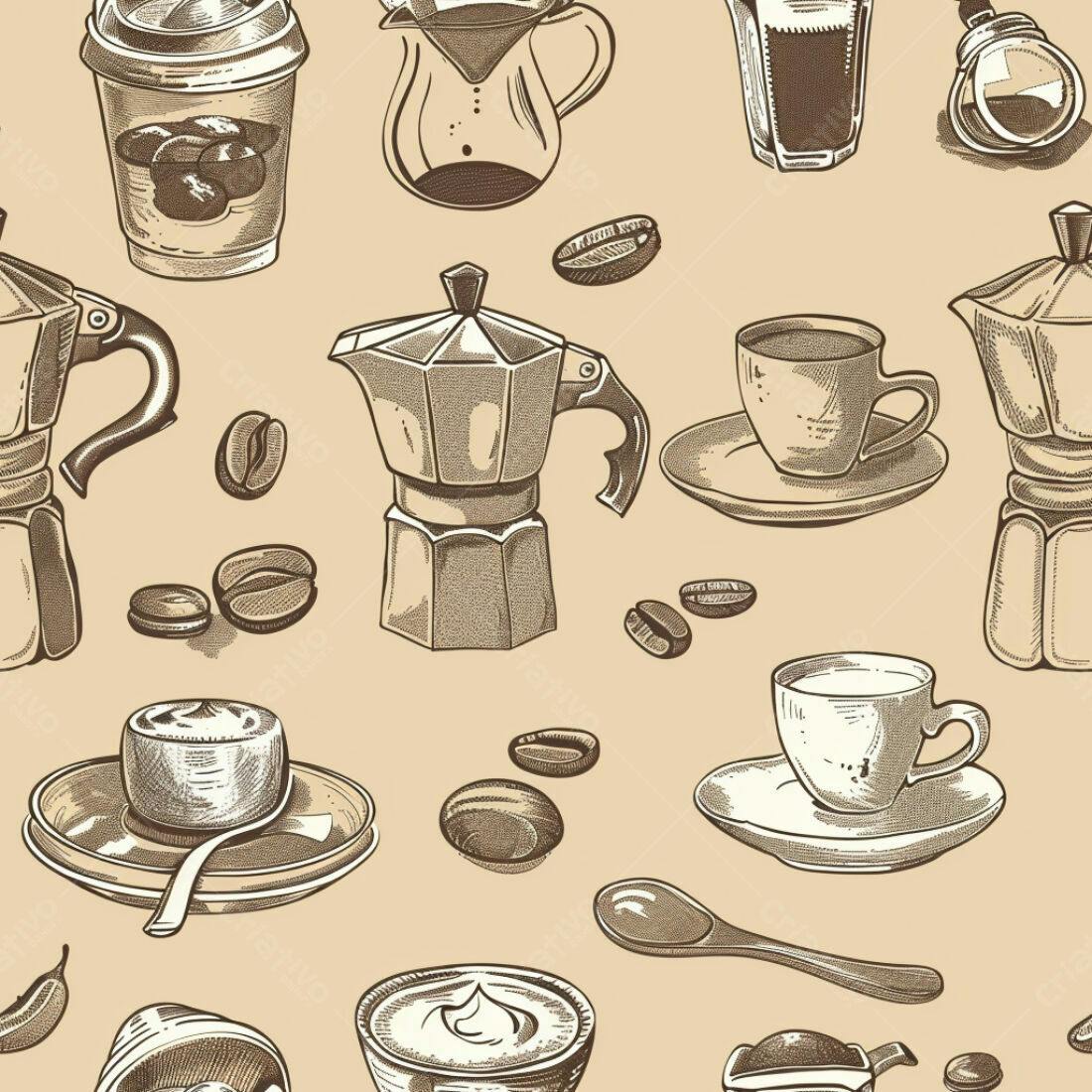 Textura Café Padrão para Fundo