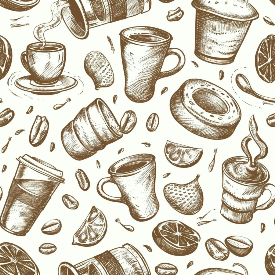 Textura Café Esboço para Fundo