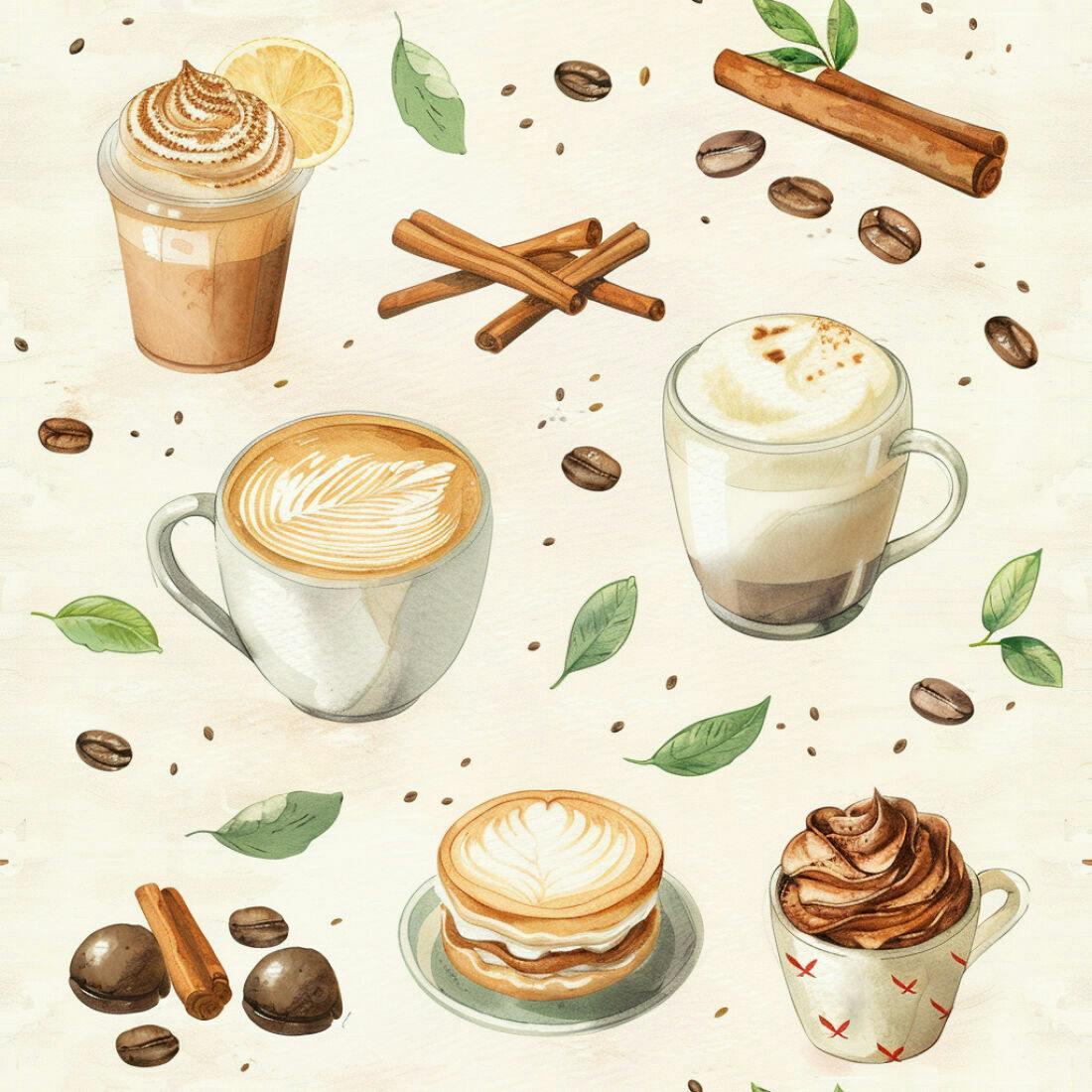 Textura Café e Doces para Fundo