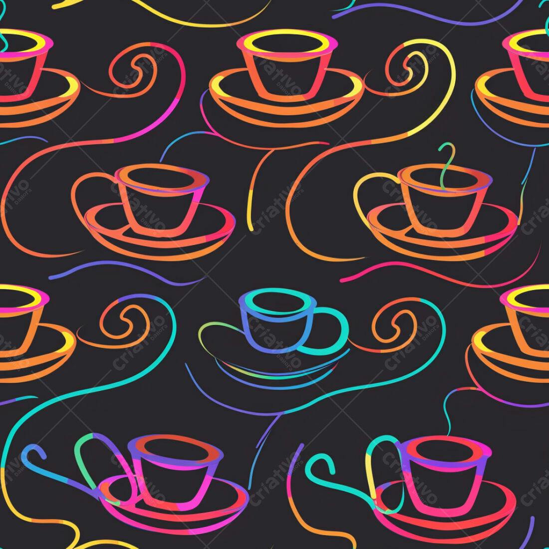 Textura xícaras coloridas para fundo