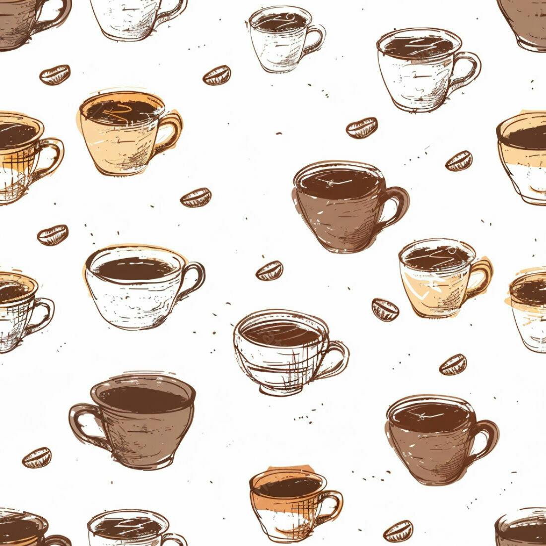 Textura Café com Grãos para Fundo
